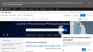 
                            3. Journal of the American Philosophical Association - Cambridge ...