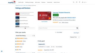 
                            4. Journey Student Rewards Credit Card Reviews | Capital One