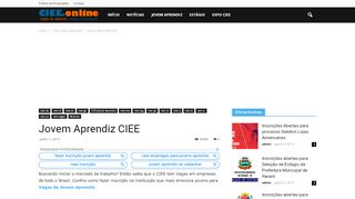 
                            6. Jovem Aprendiz CIEE - CIEE