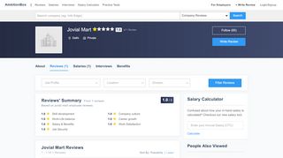 
                            3. jovial mart Reviews by Employees | AmbitionBox (Naukri.com)