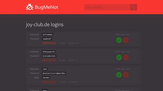 
                            11. joy-club.de passwords - BugMeNot