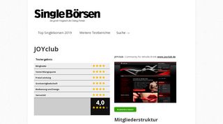 
                            3. JOYclub - Aktueller Singlebörsen Check 2015 | …