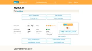 
                            6. Joyclub.de: JOYclub - Lebe deine Lust - Easy Counter