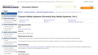 
                            6. Joyson Safety Systems (Formerly Key Safety Systems, Inc.) - MarkLines