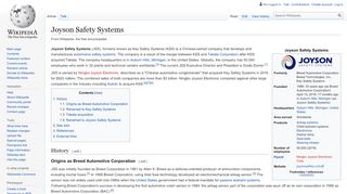 
                            10. Joyson Safety Systems - Wikipedia