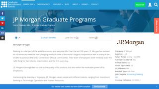 
                            9. JP Morgan Graduate Programs Job in - | GRB