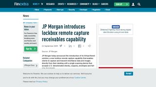 
                            9. JP Morgan introduces lockbox remote capture receivables ...