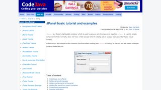 
                            1. JPanel basic tutorial and examples - CodeJava.net