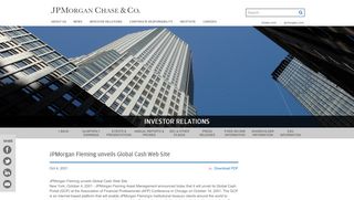 
                            5. JPMorgan Fleming unveils Global Cash Web Site | JPMorgan ...