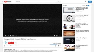 
                            7. jQuery and AJAX Tutorials 45 | AJAX Login Example - YouTube