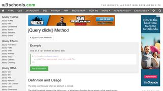 
                            1. jQuery click() Method - W3Schools Online Web Tutorials