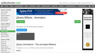 
                            9. jQuery Effects - Animation