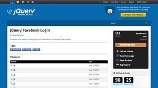 
                            1. jQuery Facebook Login | jQuery Plugin Registry