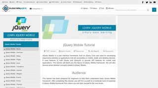 
                            7. jQuery Mobile Tutorial - tutorialspoint.com