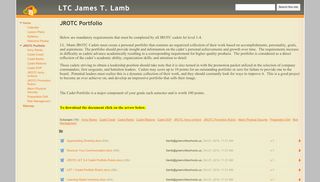 
                            9. JROTC Portfolio - LTC James T. Lamb - Google Sites