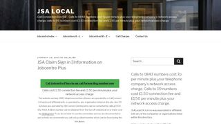 
                            8. JSA Claim Sign in | Information on Jobcentre Plus – JSA Local