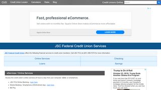 
                            5. JSC Federal Credit Union Services: Savings, Checking, Loans