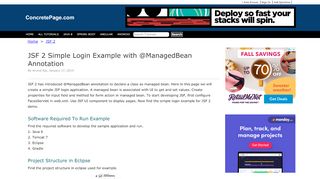
                            4. JSF 2 Simple Login Example with @ManagedBean Annotation