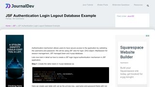
                            3. JSF Authentication Login Logout Database Example