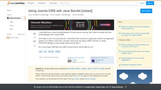 
                            3. jsp - Using Joomla CMS with Java Servlet - Stack Overflow