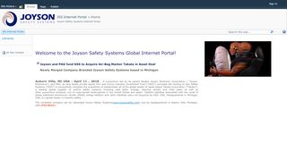 
                            4. JSS Internet Portal - Home - Joyson Safety Systems