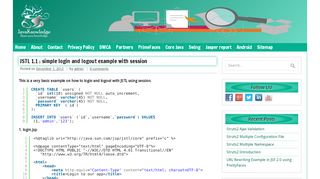 
                            1. JSTL 1.1 : simple login and logout example with …