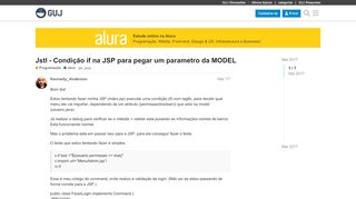 
                            3. Jstl - Condição if na JSP para pegar um parametro da MODEL