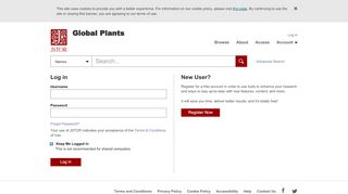 
                            6. JSTOR Global Plants: Login