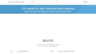 
                            8. JTDI - Joint Technical Data Integration - …