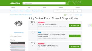 
                            2. Juicy Couture Coupons, Promo Codes & Deals 2019 - Groupon