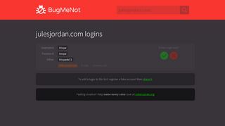 
                            7. julesjordan.com passwords - BugMeNot