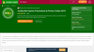 
                            3. Jumba Bet Casino Free Spins & Bonus Promo Code …