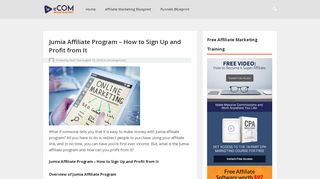 
                            3. Jumia Affiliate Program – How to Sign Up and Profit from It