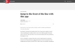 
                            7. Jump to the front of the line with this app - The Globe and Mail
