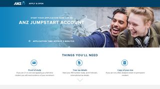 
                            5. Jumpstart Account | No Fee Youth Bank Account | ANZ