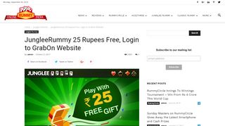 
                            11. JungleeRummy 25 Rupees Free, Login to …