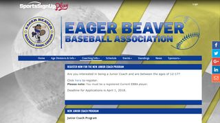 
                            2. Junior Coach Program - Eager Beaver Baseball Association