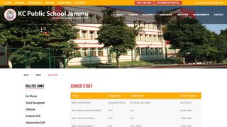 
                            3. Junior Staff - KC Public School Jammu|Best School in Jammu