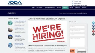 
                            1. Junior to intermediate Structural Civil Engineer - joda.ie