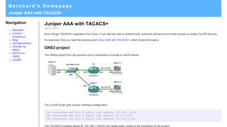 
                            7. Juniper AAA with TACACS+ - Bernhard Ehlers