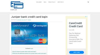 
                            1. Juniper bank credit card login - Credit card