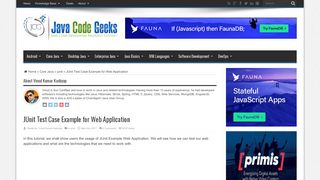 
                            2. JUnit Test Case Example for Web Application | Examples Java ...