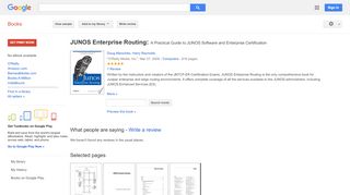 
                            7. JUNOS Enterprise Routing: A Practical Guide to JUNOS Software and ...