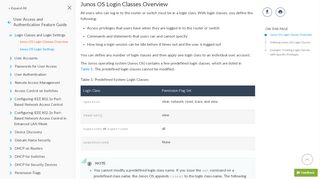 
                            1. Junos OS Login Classes Overview - TechLibrary - Juniper Networks
