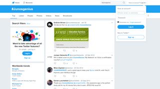 
                            6. #Junosgenius hashtag on Twitter