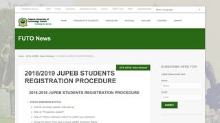 
                            1. JUPEB Registration | Federal University of Technology OwerriFederal ...