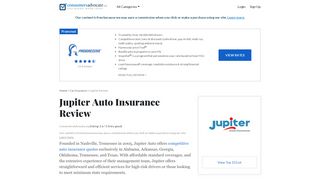 
                            9. Jupiter Auto Insurance Review for 2019 | Reviews, Ratings ...