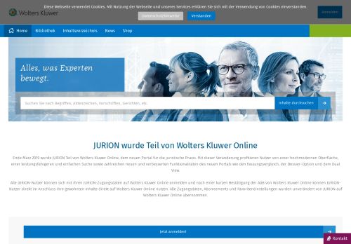 
                            2. JURION wurde Teil von Wolters Kluwer Online - Wolters Kluwer