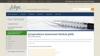 
                            7. Jurisprudence Assessment Module (JAM) - www.fsbpt.org