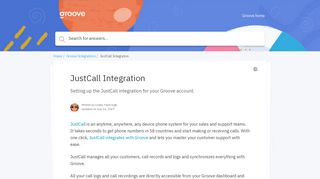 
                            4. JustCall Integration